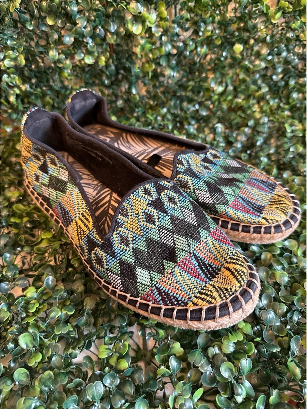 DV by Dolce Vita women's multicolor woven espadrille flats, size 7